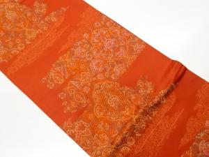 抽象花模様織出し袋帯